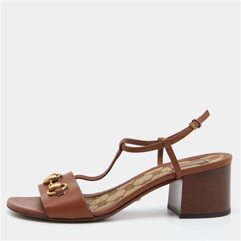 gucci t strap block heel